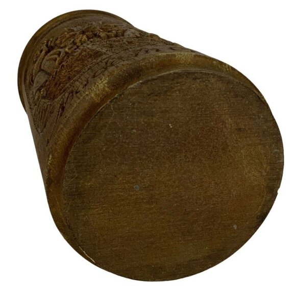 Hand Carved Wood Wine Chiller Holder Vineyard & Pub Scenes Black Forest Germany - Picture 6 of 6